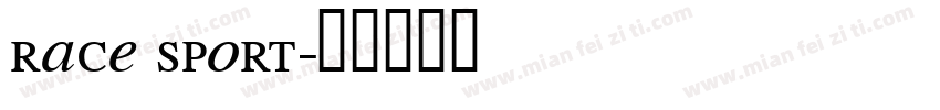 race sport字体转换